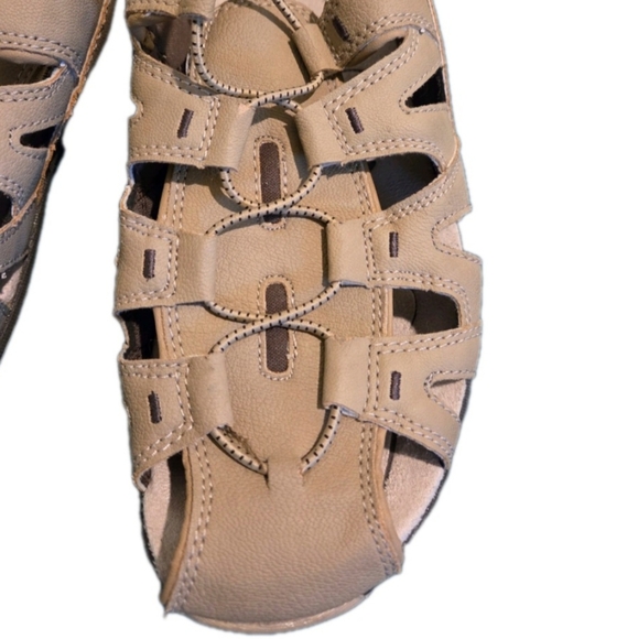 Athleta Tan Leather Sandals Women's US Size 10 EUR 41 ( EUC) - Picture 8 of 10